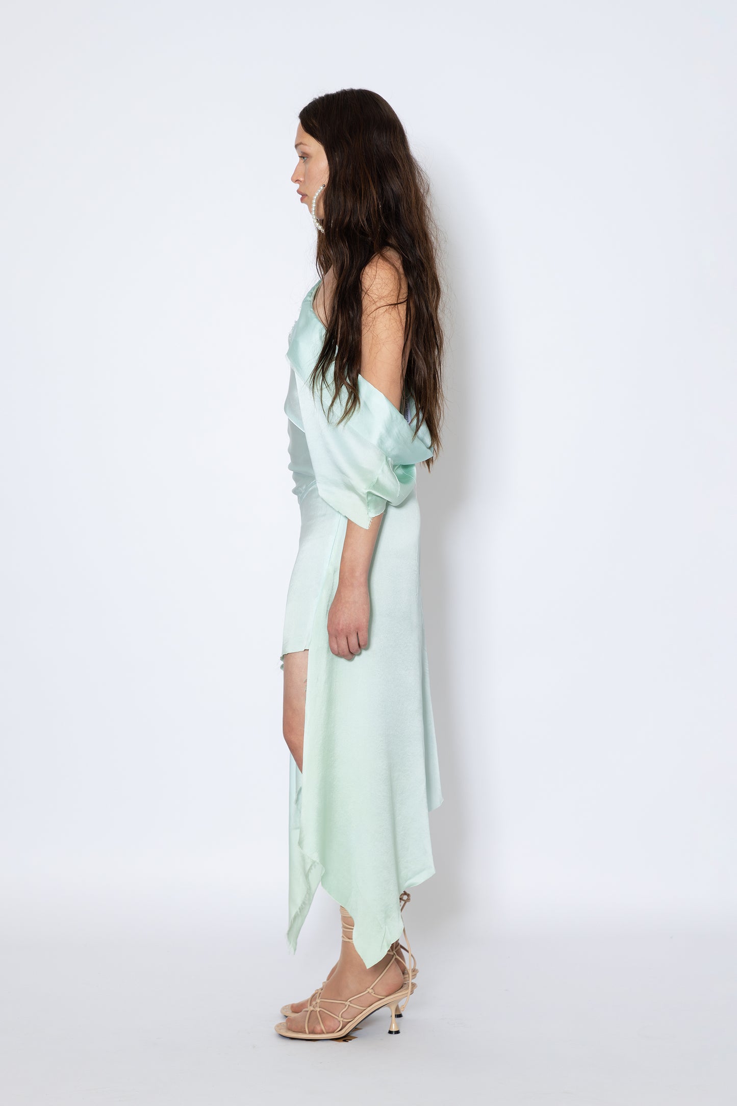 Raw Edge Silk Dress - Jade Cropper