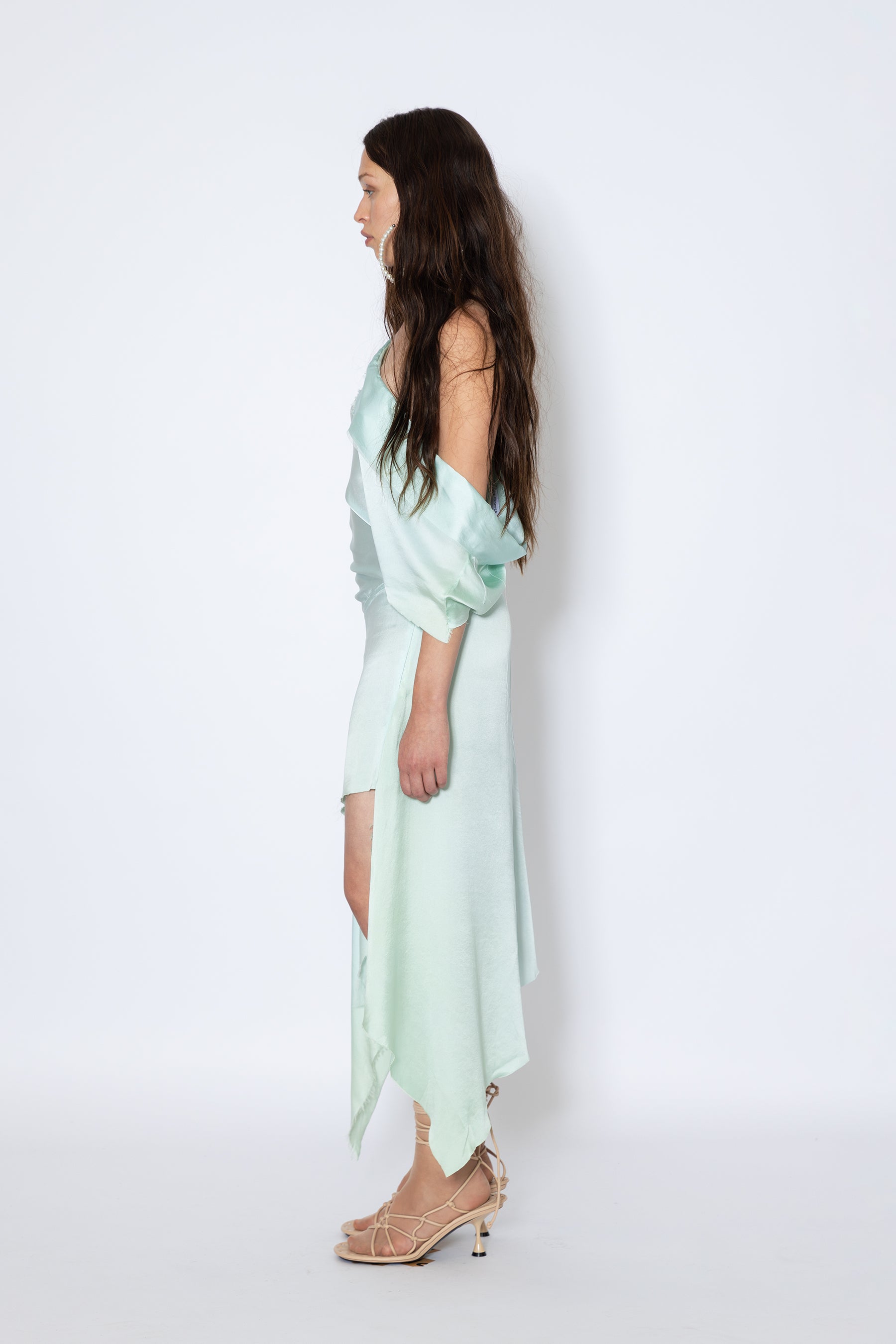 Raw Edge Silk Dress - Jade Cropper
