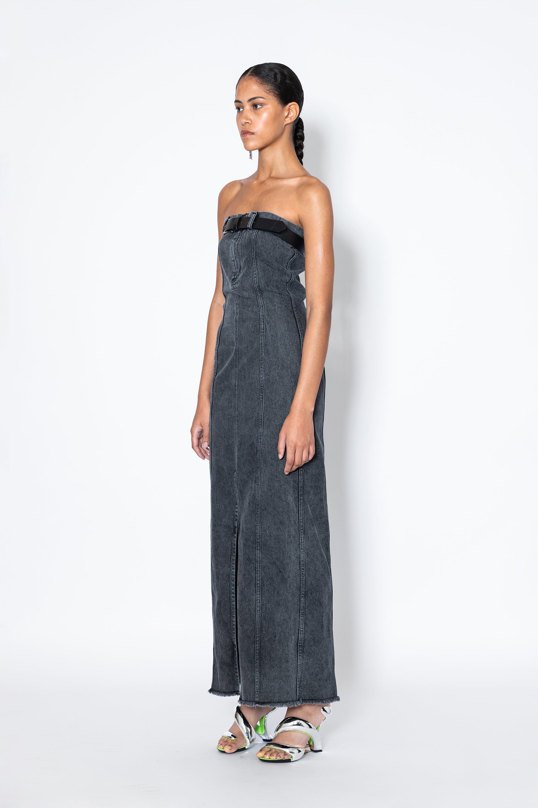 Denim Belt Maxi Dress - Jade Cropper