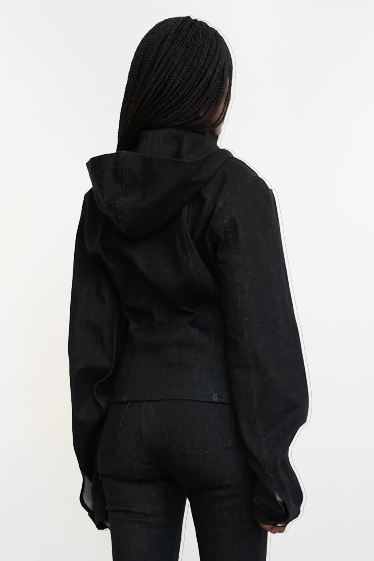 Asymmetric Layered Denim Jacket - Jade Cropper