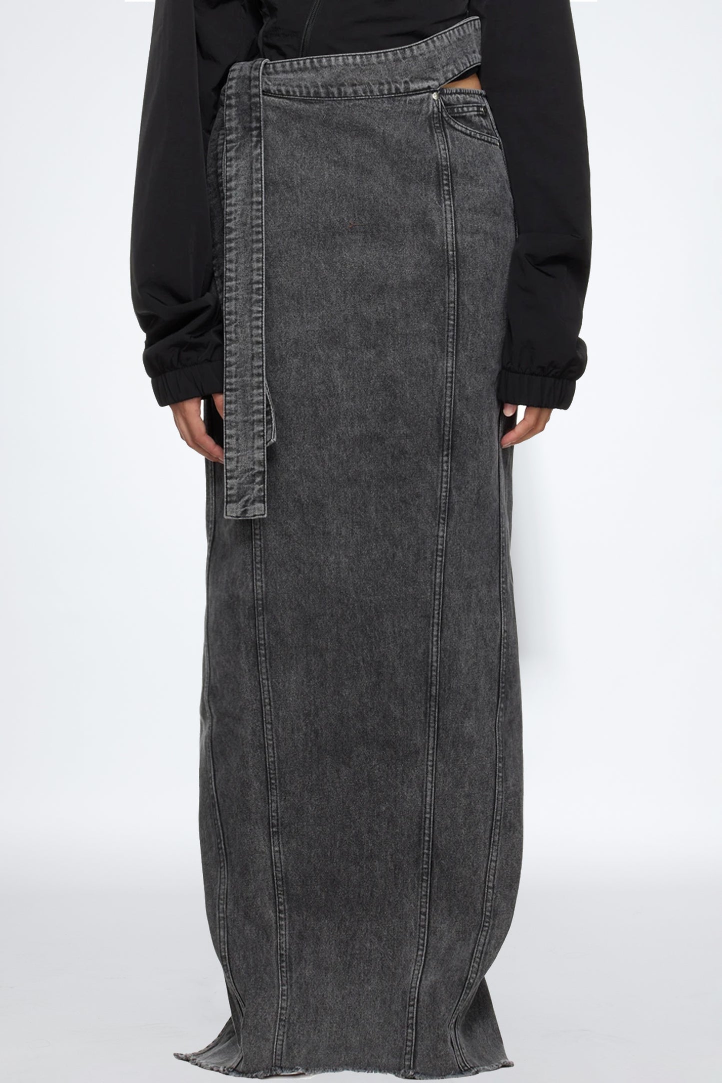 Cut-out Maxi Denim Skirt - Jade Cropper
