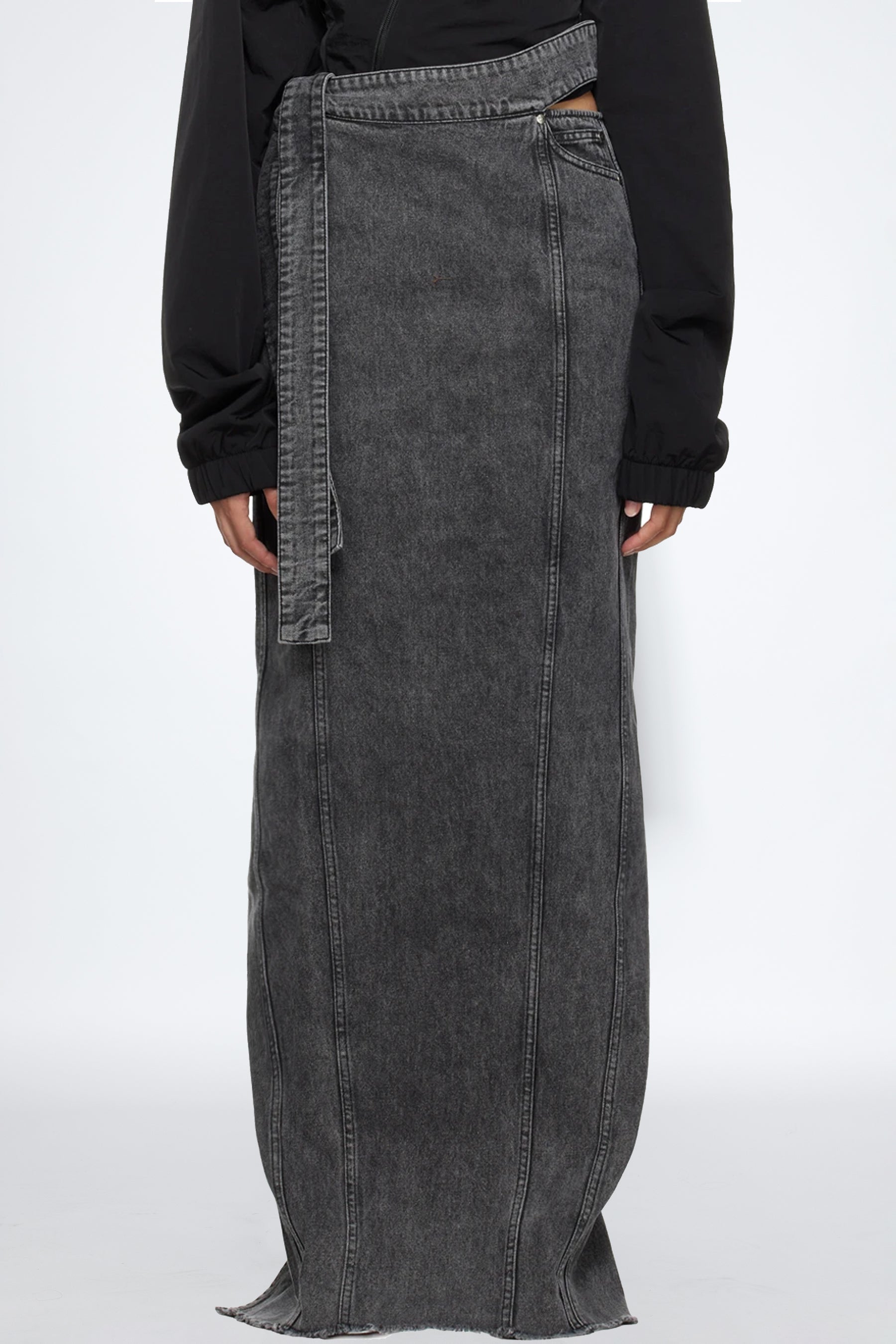 Cut-out Maxi Denim Skirt - Jade Cropper