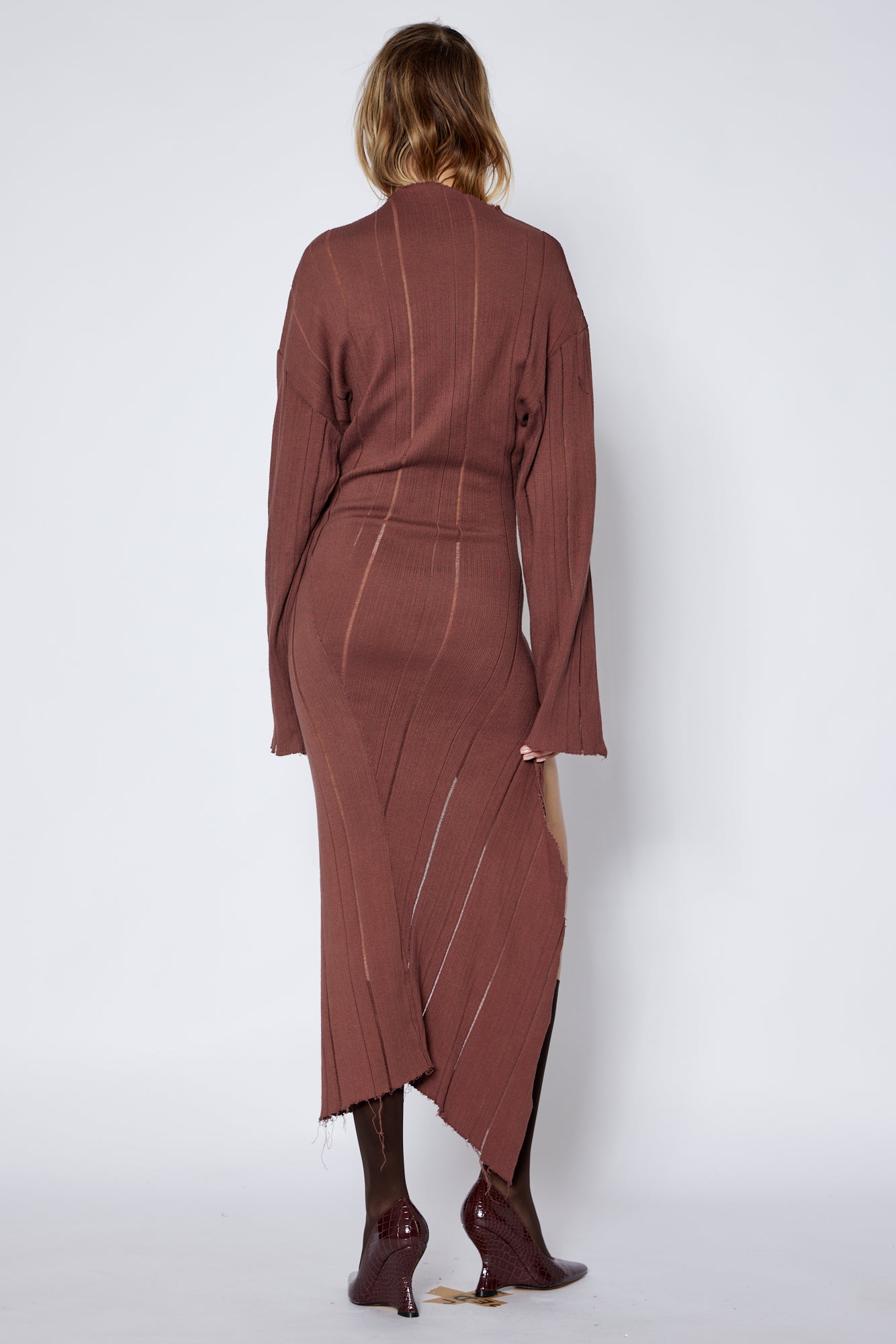 Knitted Oversized Dress With Slit - Jade Cropper