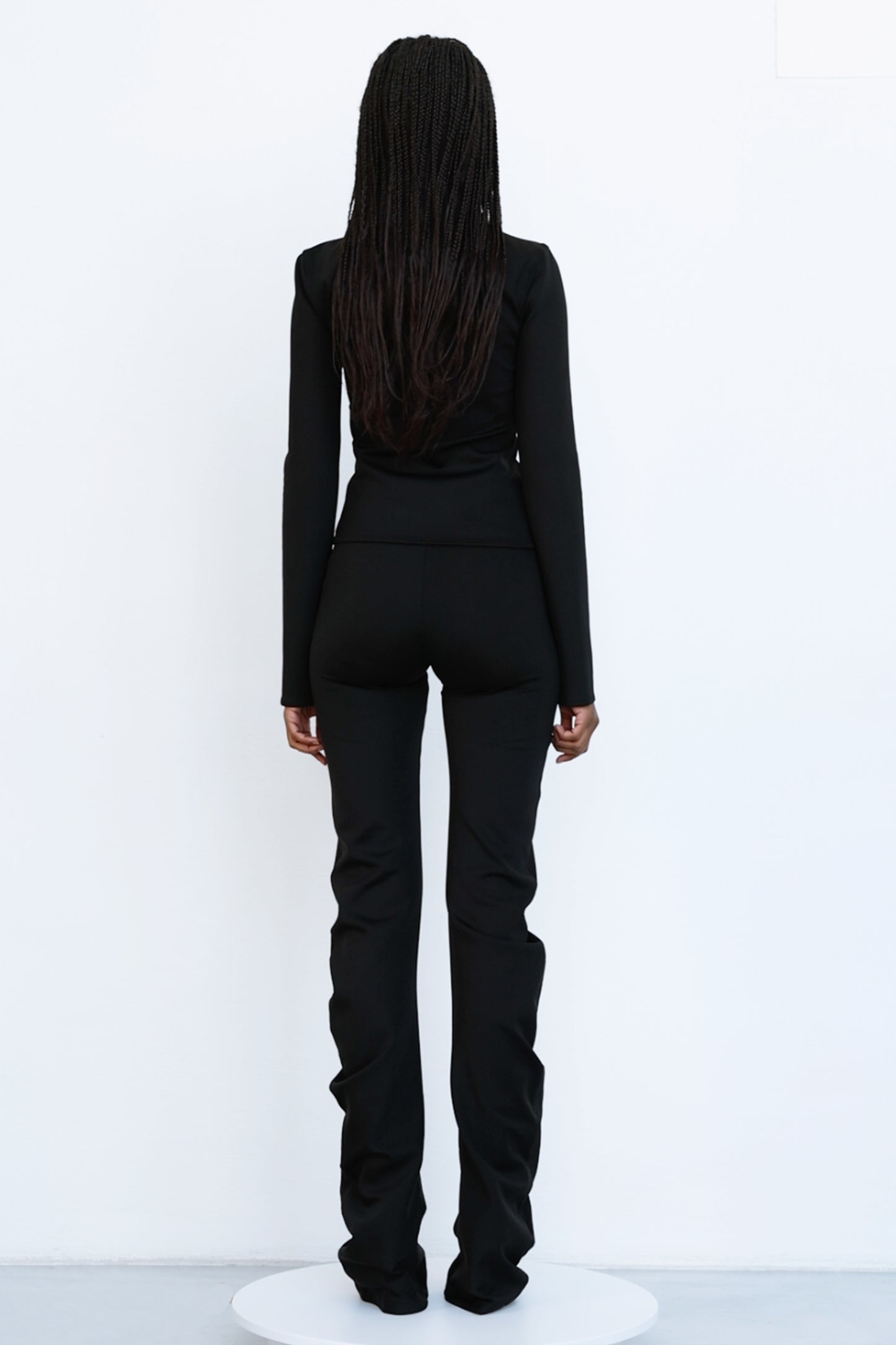 Double Zipper Sports Top - Twisted Stretch Trousers