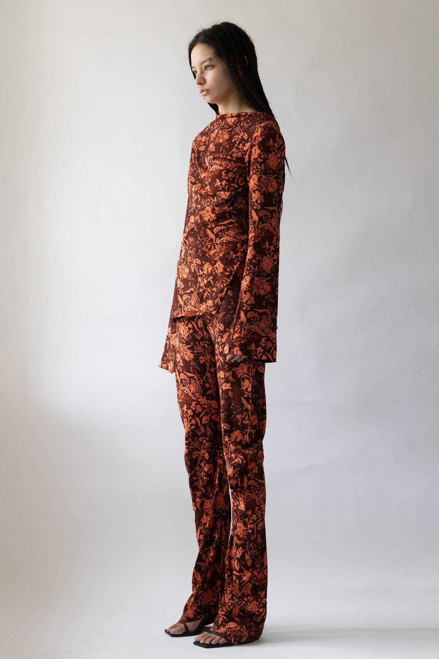 Printed Twisted Trousers - Jade Cropper