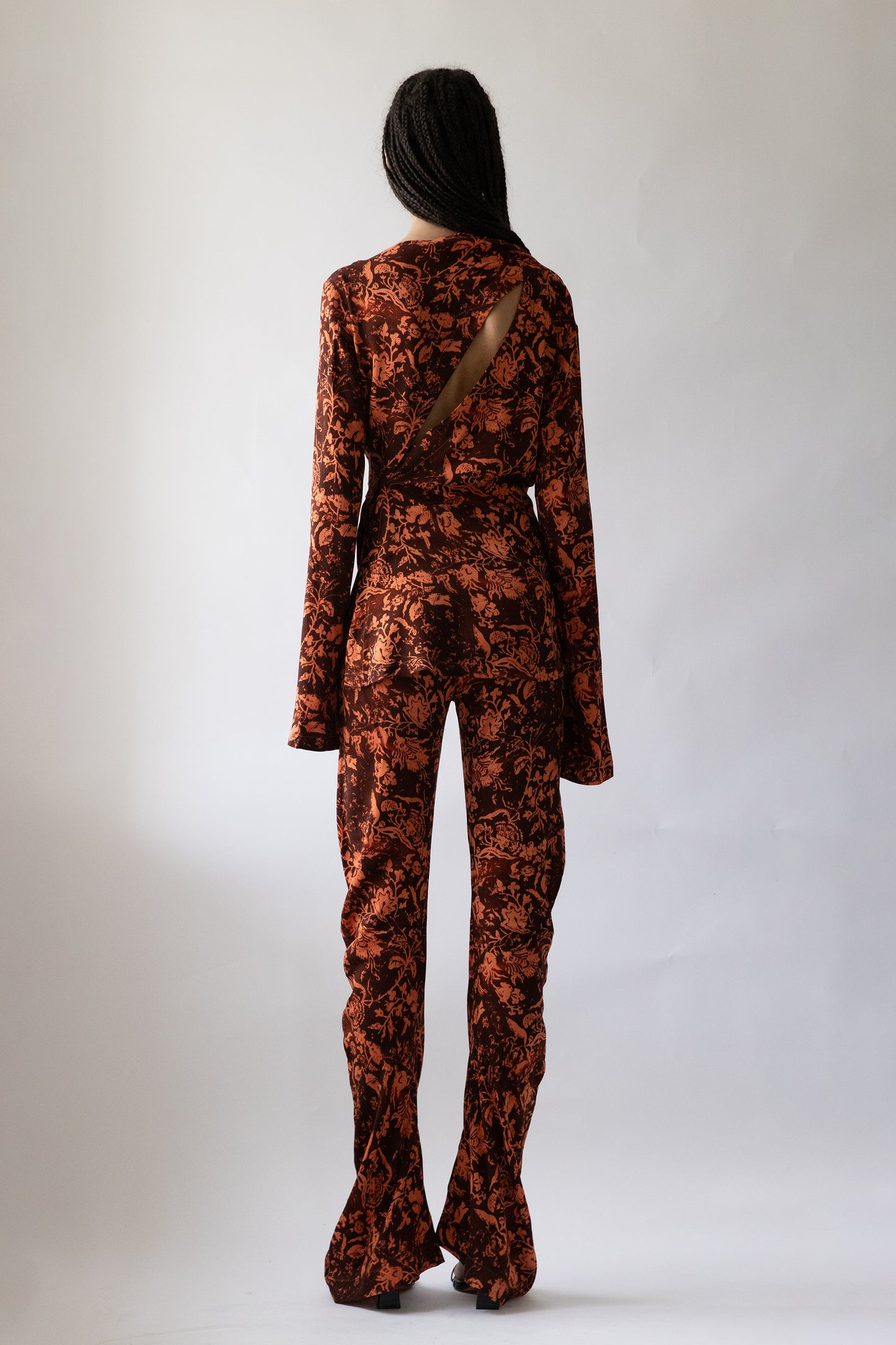 Printed Twisted Trousers - Jade Cropper
