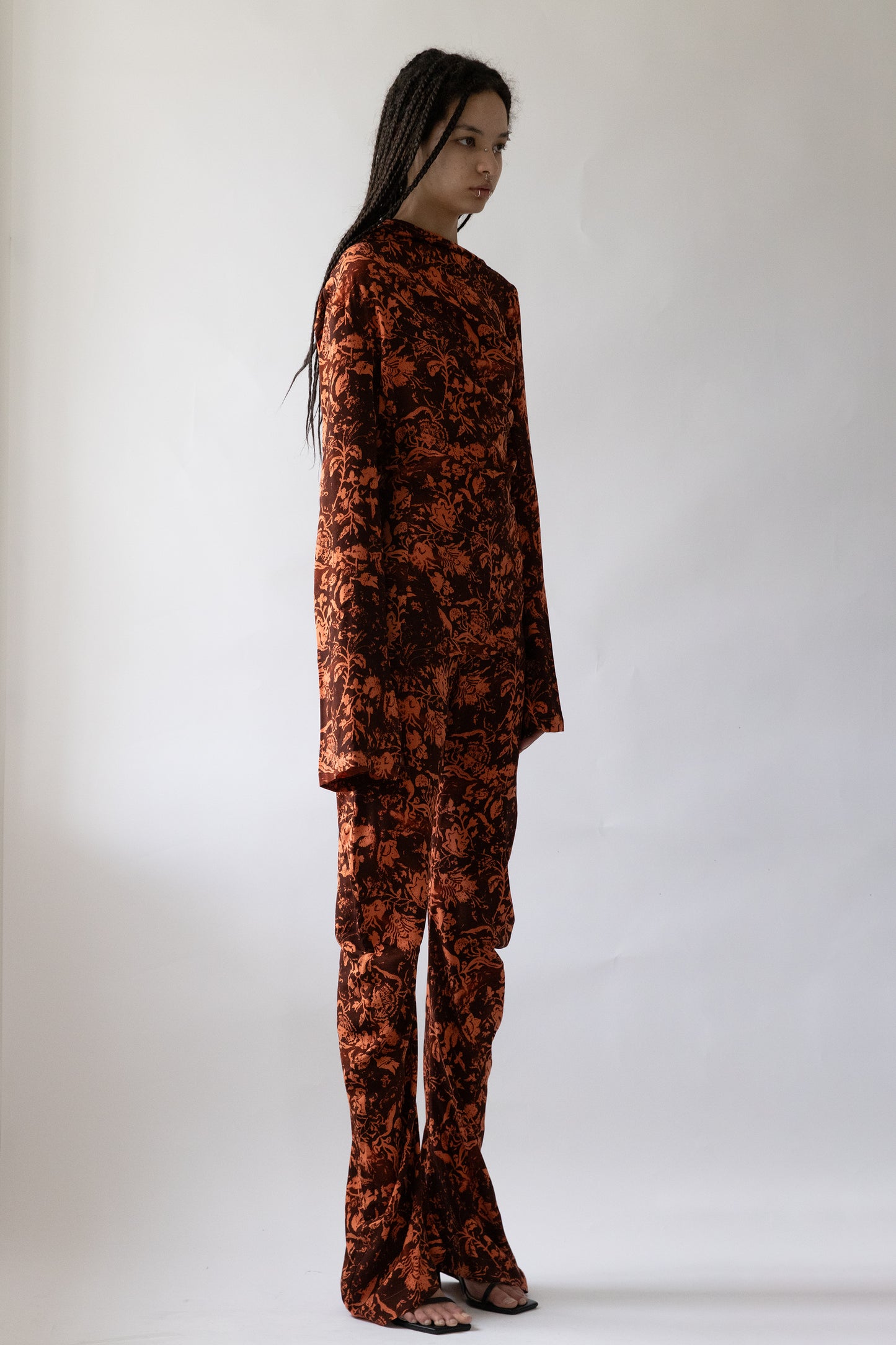 Printed Twisted Trousers - Jade Cropper