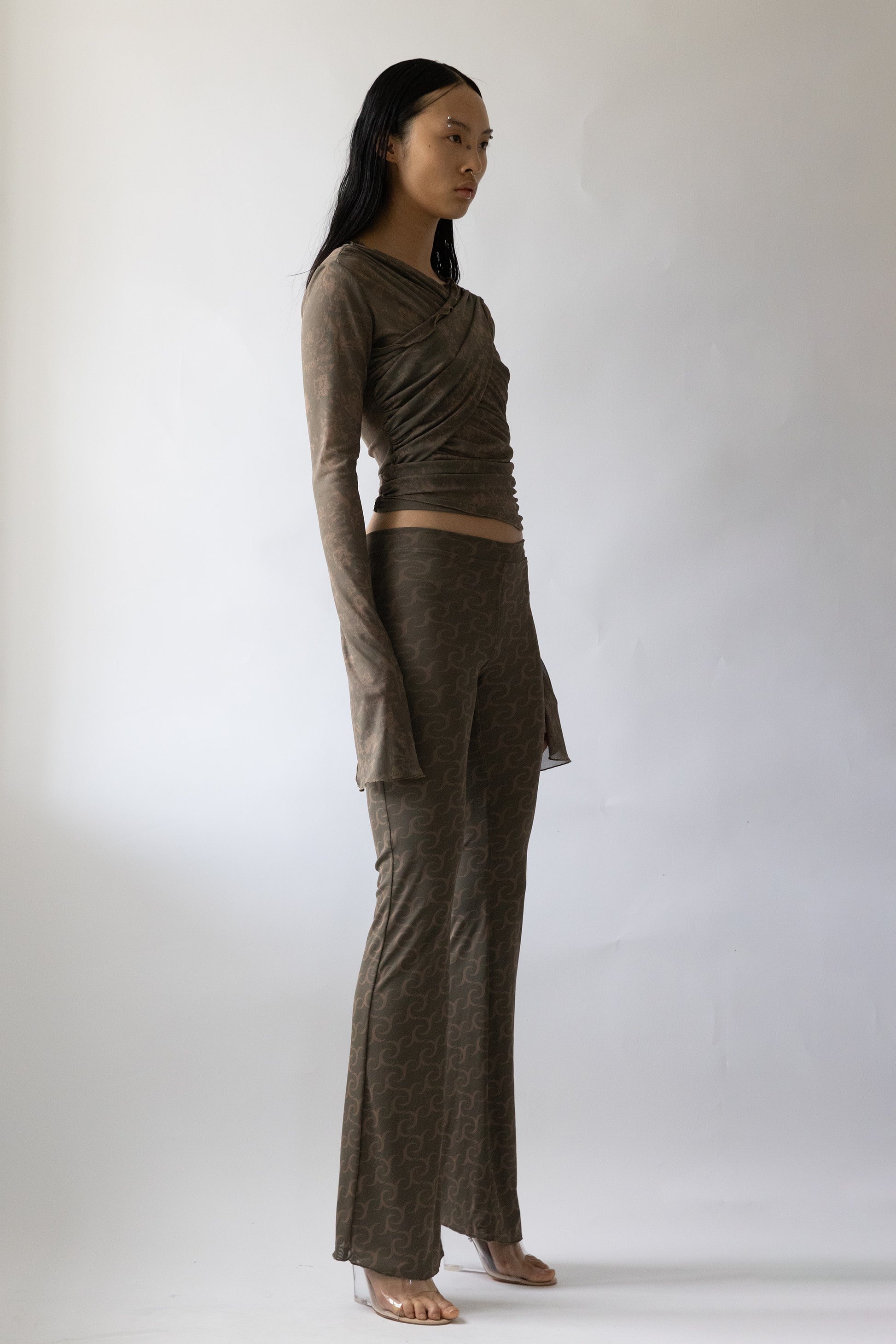 Reversible Printed Pants Khaki/Beige (P-S) - Jade Cropper