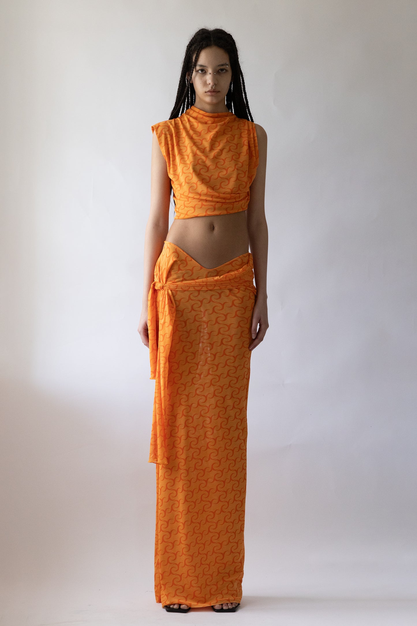 Printed Crop Top - Jade Cropper