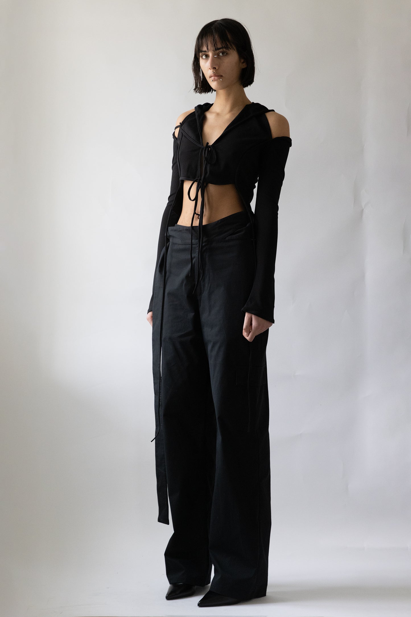 Hooded Cardigan With Straps - Jade Cropper