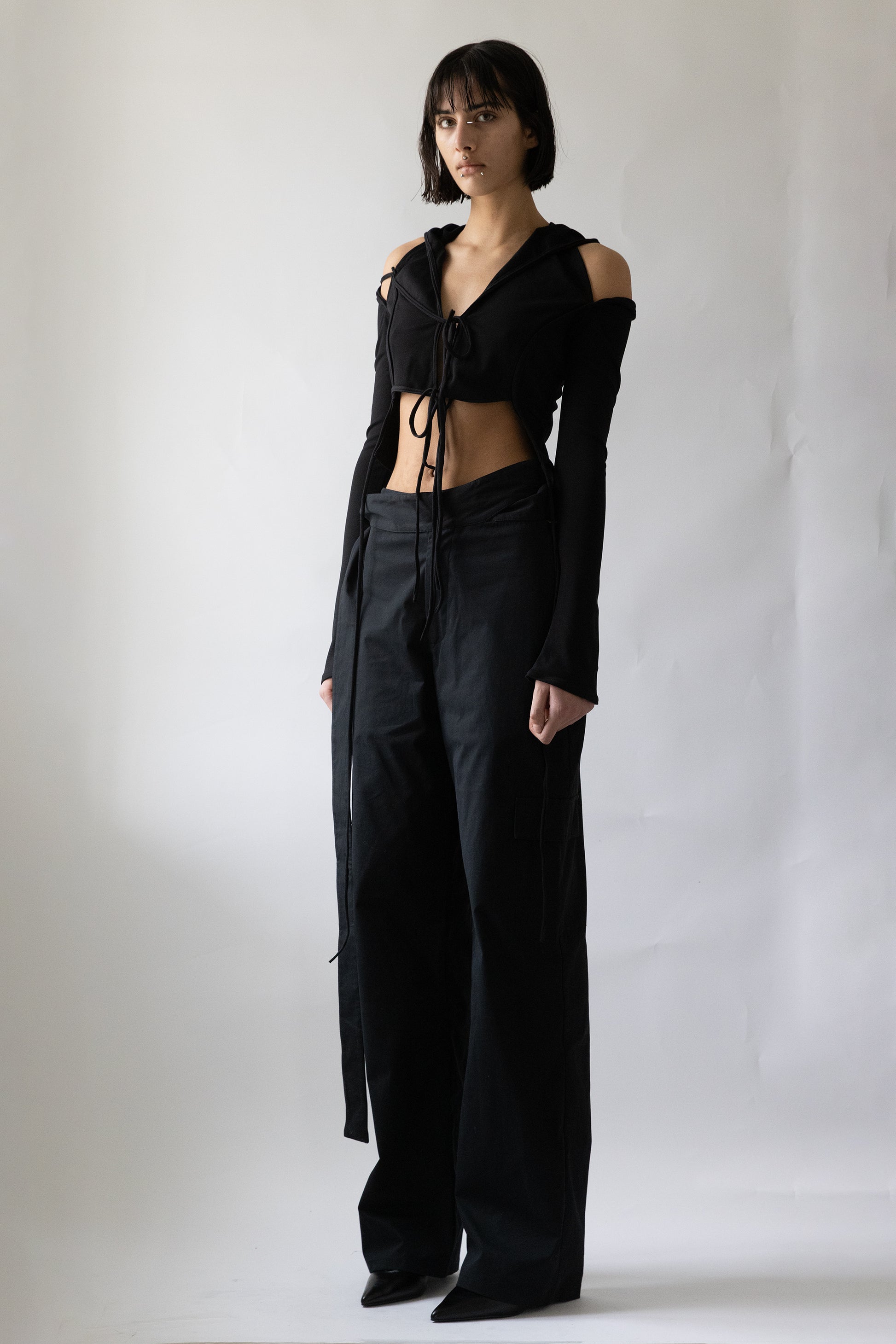 Hooded Cardigan With Straps - Jade Cropper