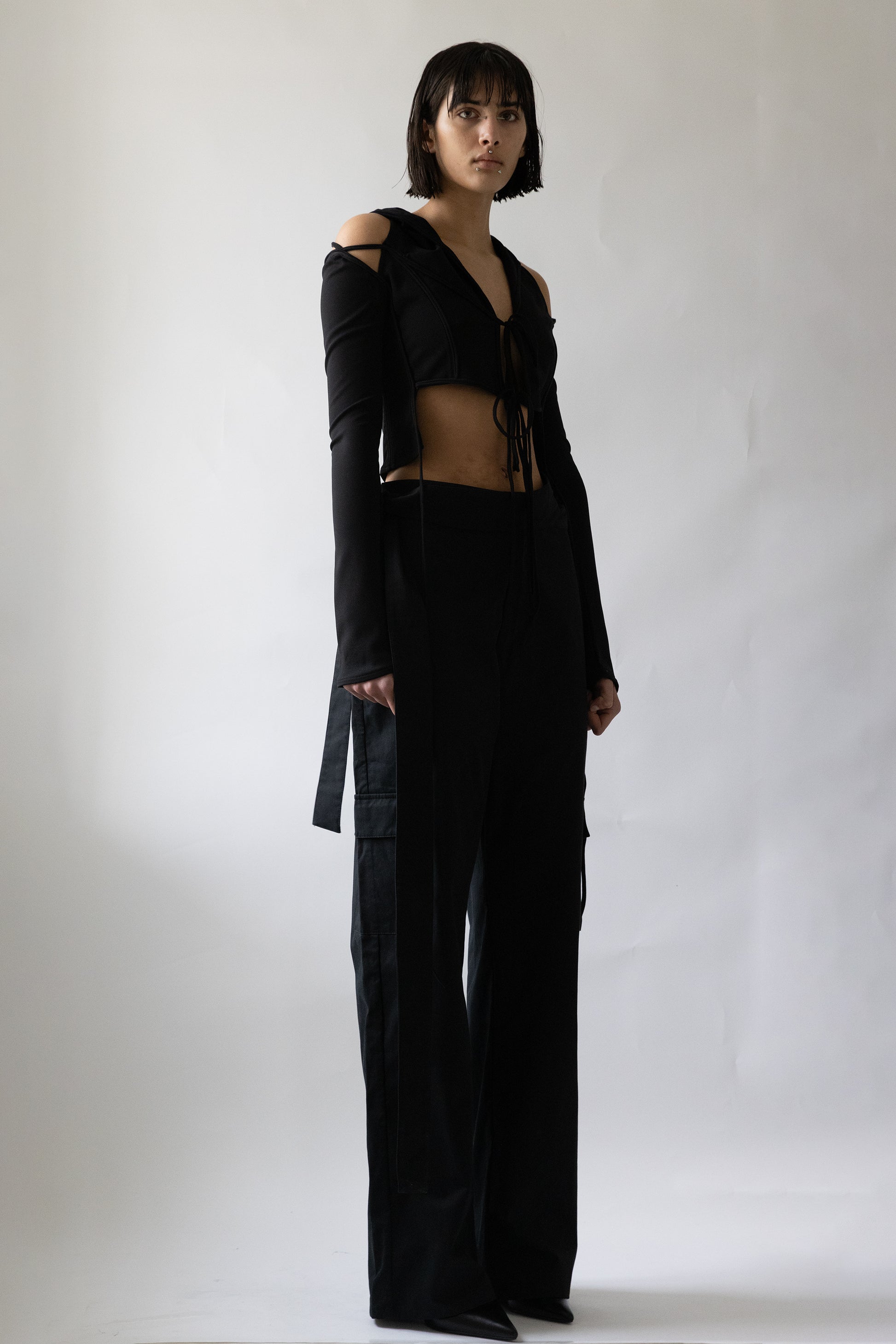 Hooded Cardigan With Straps - Jade Cropper