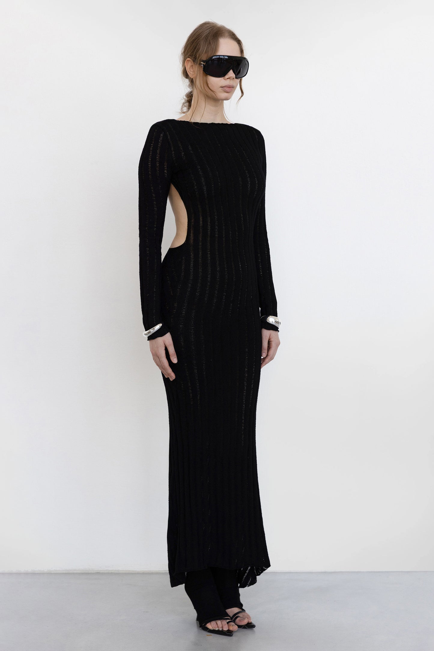 Knitted Maxi Dress With Open Back - Jade Cropper