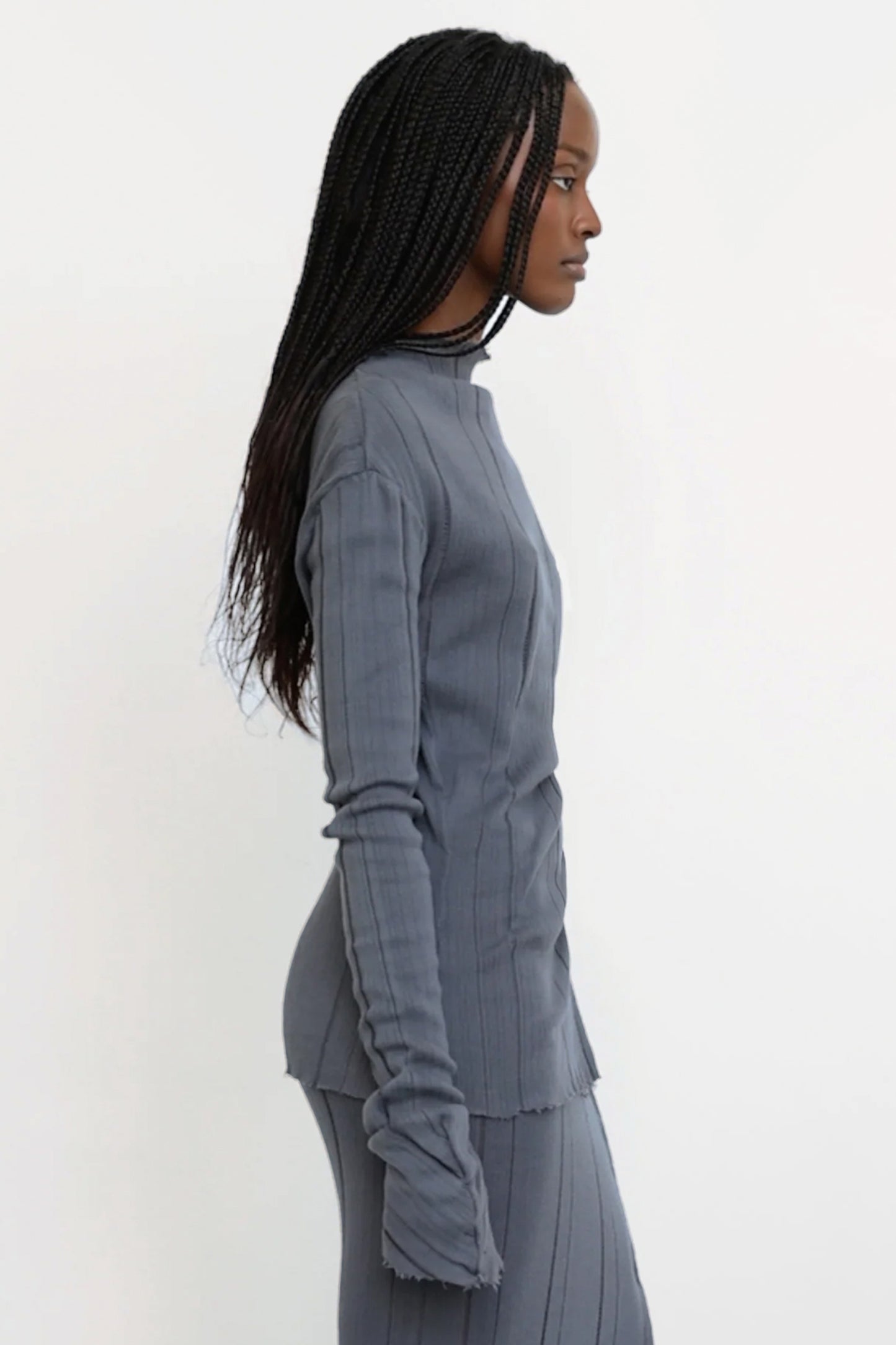 Knitted Top With Slit - Jade Cropper