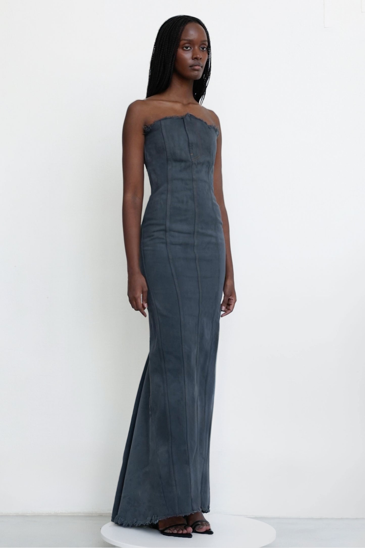Denim Dress With Trail - Jade Cropper