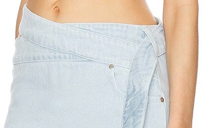 Dip Dye Denim Mini Skirt - Jade Cropper