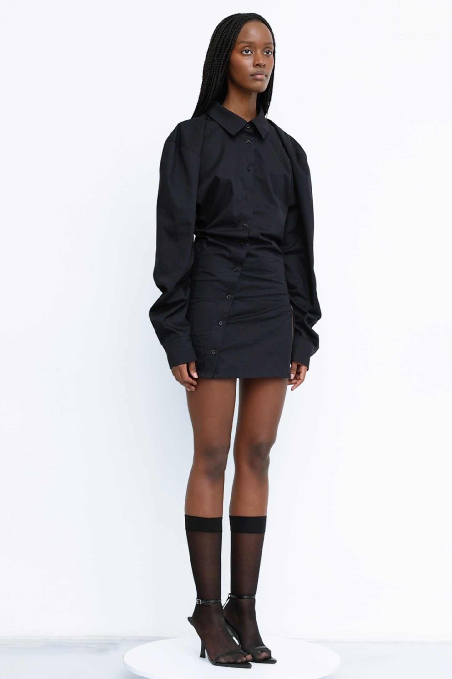 Asymmetric Shirt-Dress