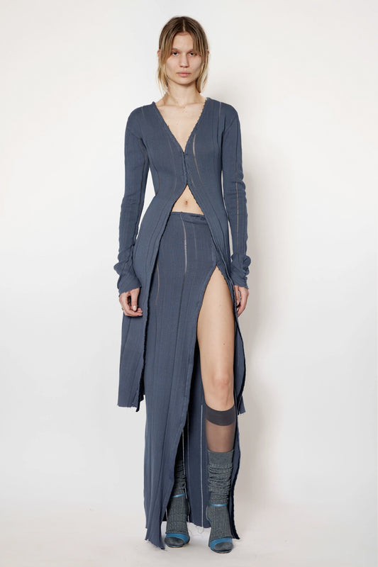 Maxi Cardigan With Hook And Eye - Jade Cropper