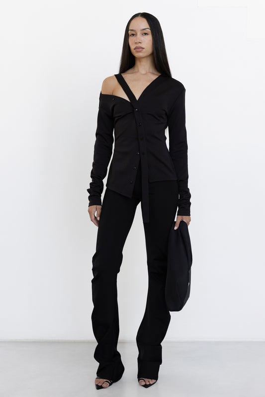 Asymmetric Off Shoulder Top