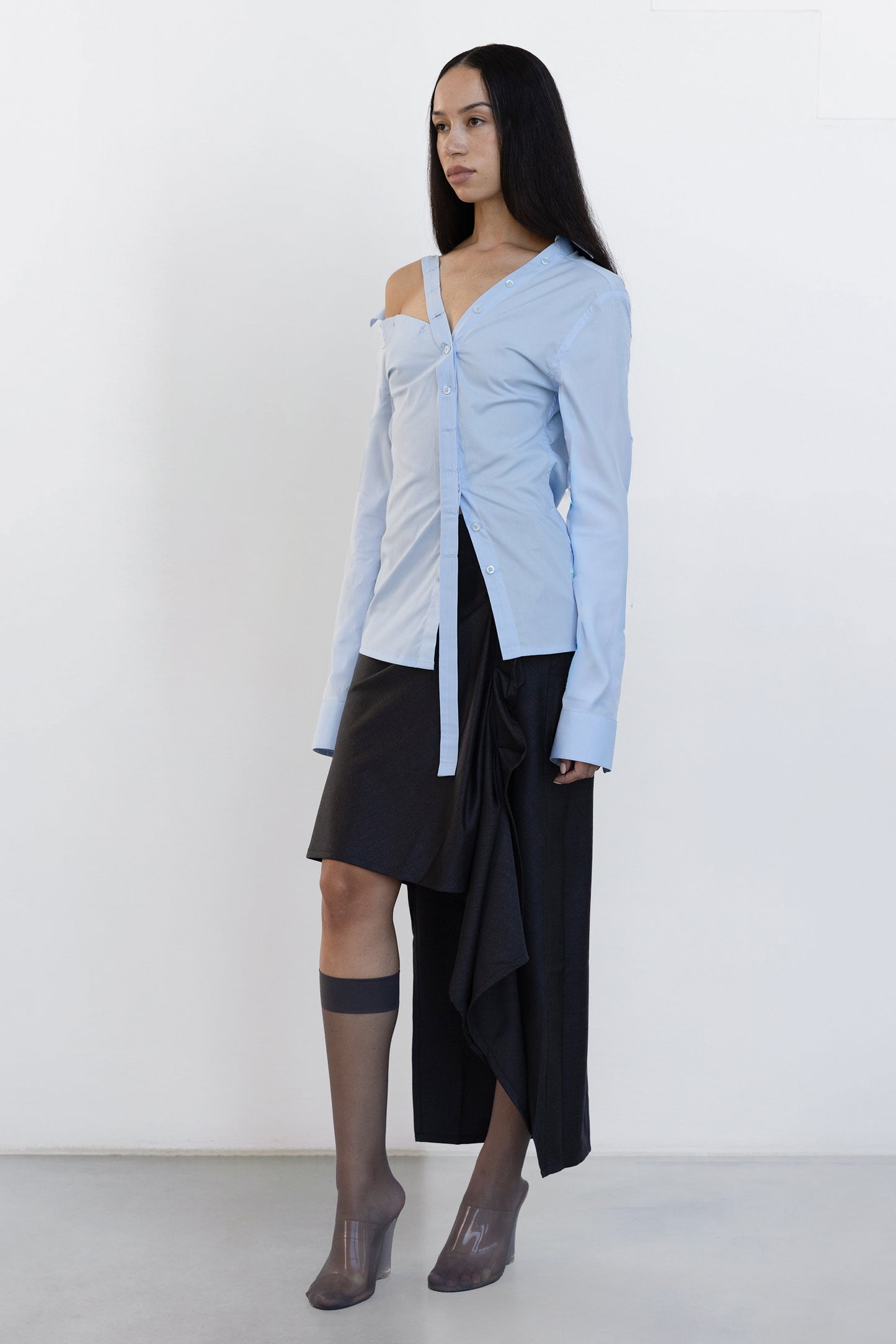 Asymmetric Off-shoulder Shirt