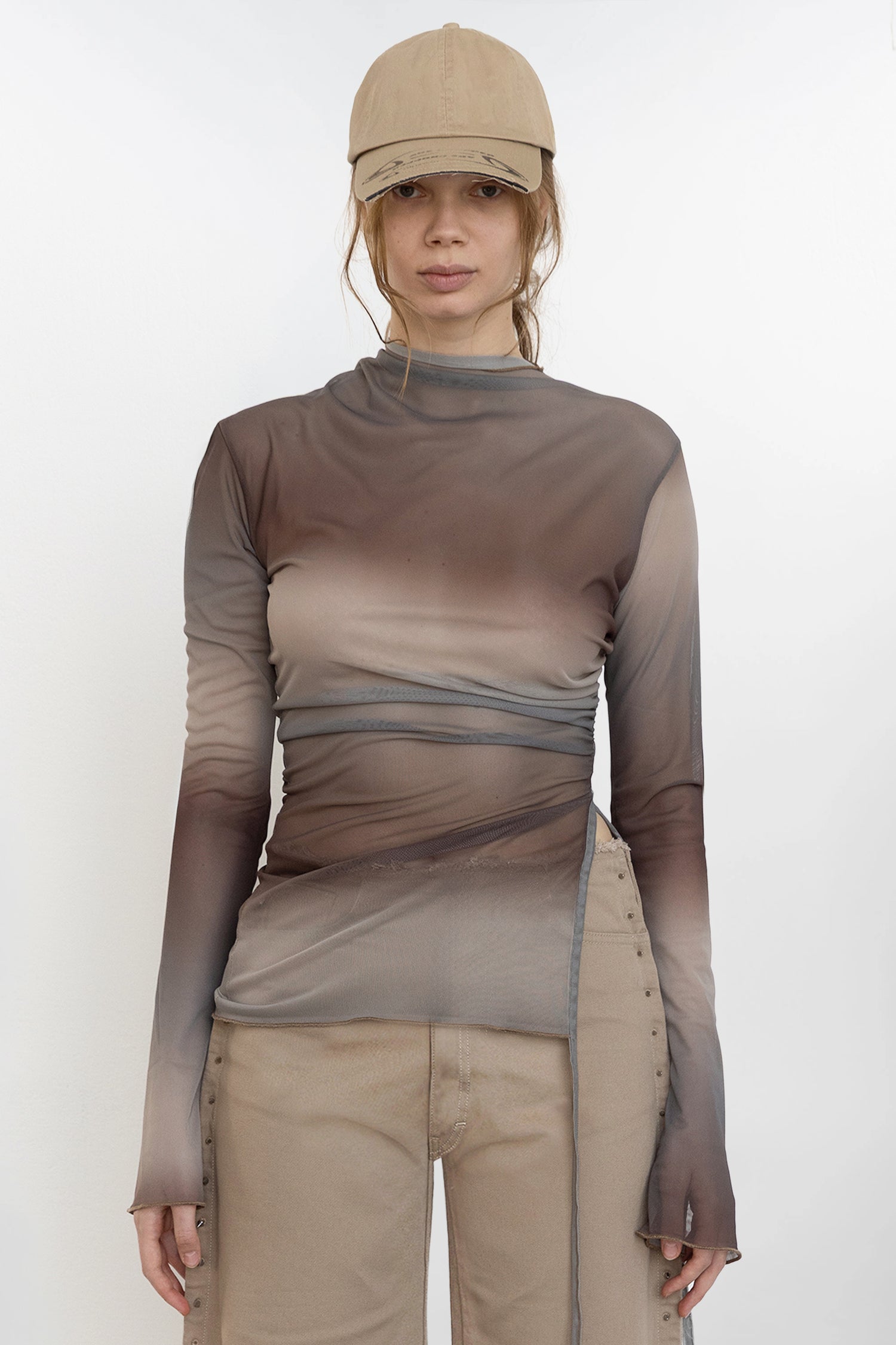 Draped Top With Slit - Jade Cropper